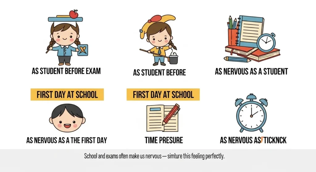 As nervous as a student before an exam