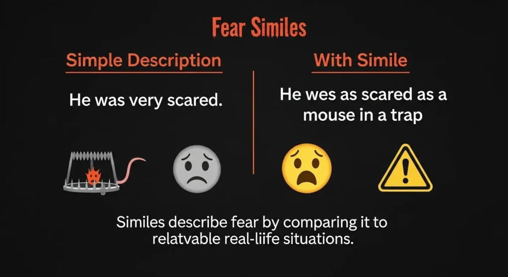 As scared as a mouse in a trap