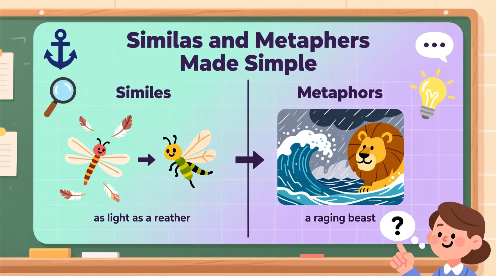 Anchor Chart Ideas for Similes and Metaphors