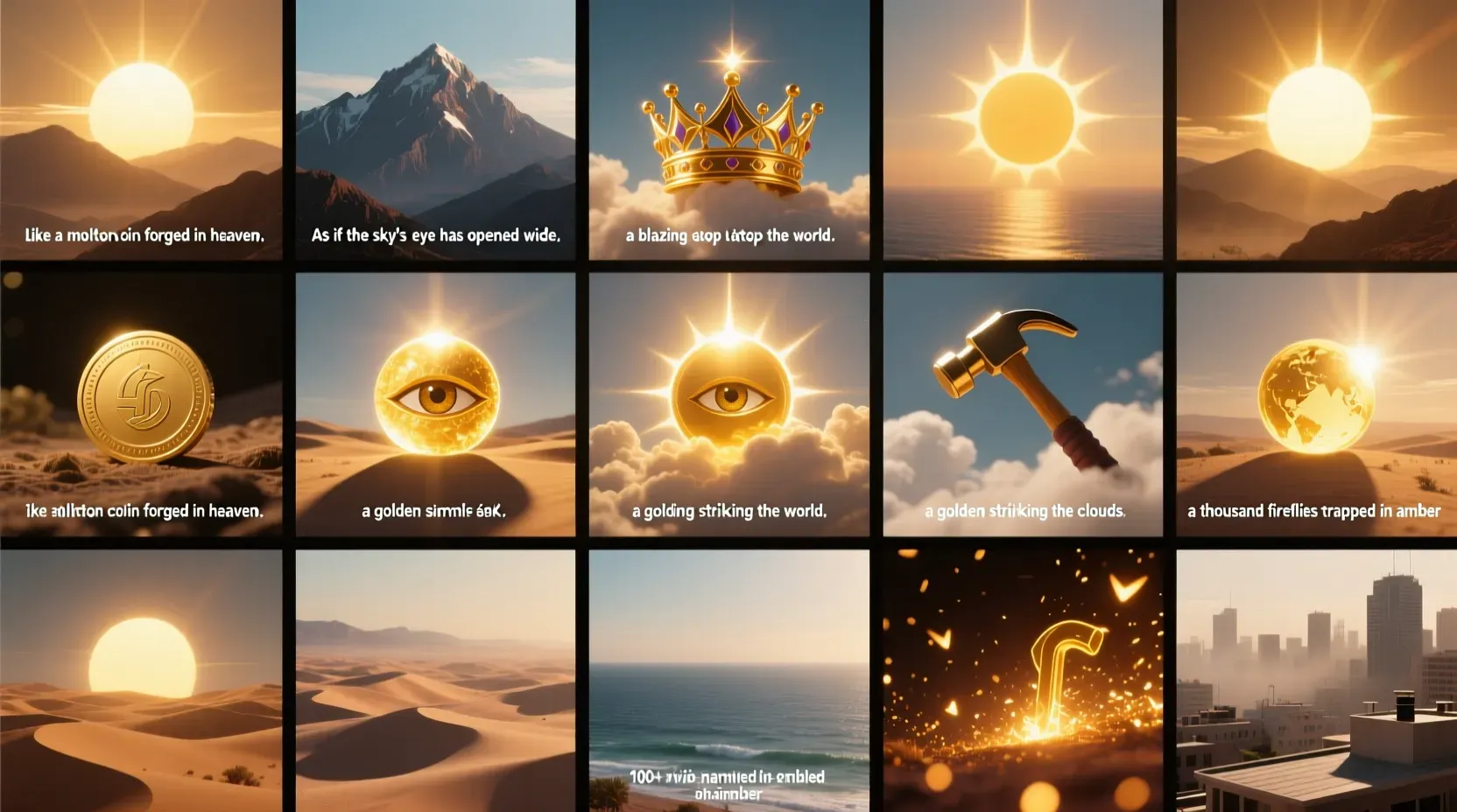 Similes for the Sun Shining