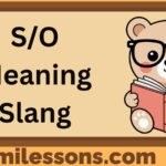 S/O Meaning Slang